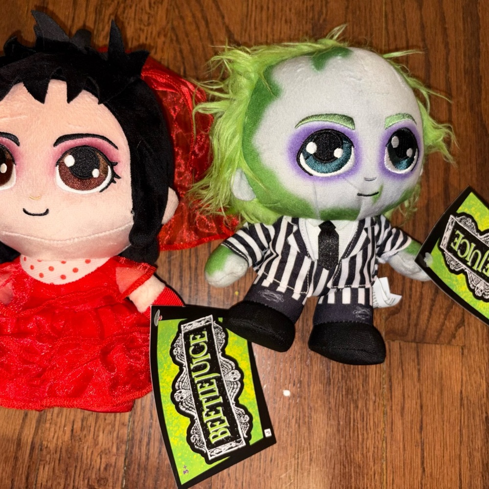Beetlejuice Plush Toy Set - Red and Green